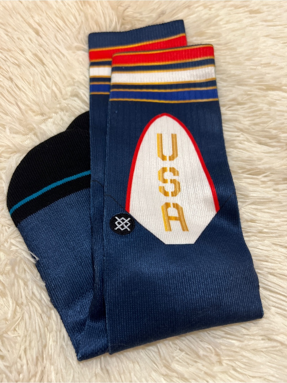 Stance Blue USA Graphic Crew Socks -Brand new never worn #Patriotic Mens 7.5-12